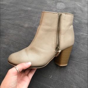 Tan leather boots